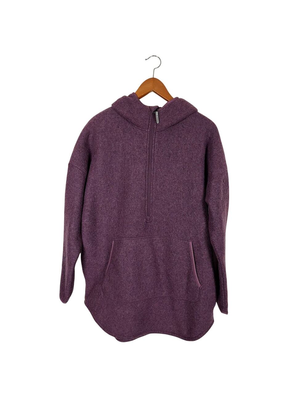 NWT Smartwool Women’s Sz Large Hudson Trail Fleece Poncho Jacket Argyle Purple
